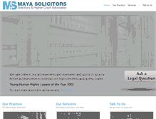 Tablet Screenshot of mayasolicitors.co.uk